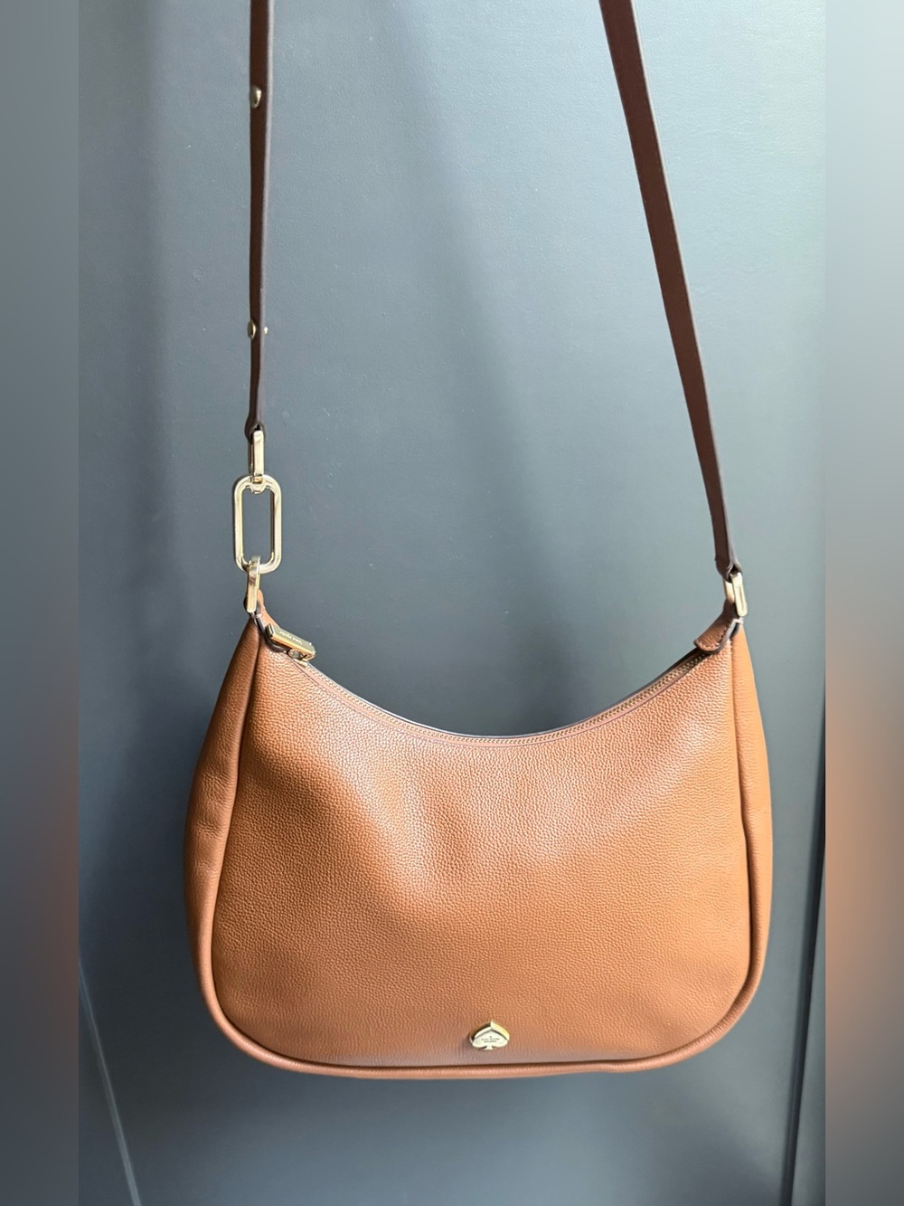 Kate Spade New York Kayla Large Shoulder Bag - Pebbled Brown Leather